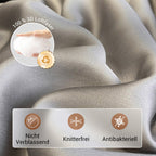 🌬️❄️ Atmungsaktives & kühlendes 4-teiliges Bettwäsche-Set 🌡️💧 Intelligente Temperaturregulierung – ganzjährig ideal für erholsamen Schlaf!
