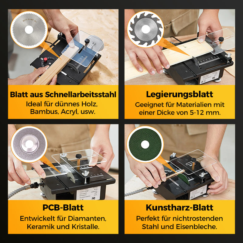 🔥🔥50 % Rabatt zum Muttertag🔥 🗜️Multifunktionale Präzisions-Mini-Tischkreissäge🔥