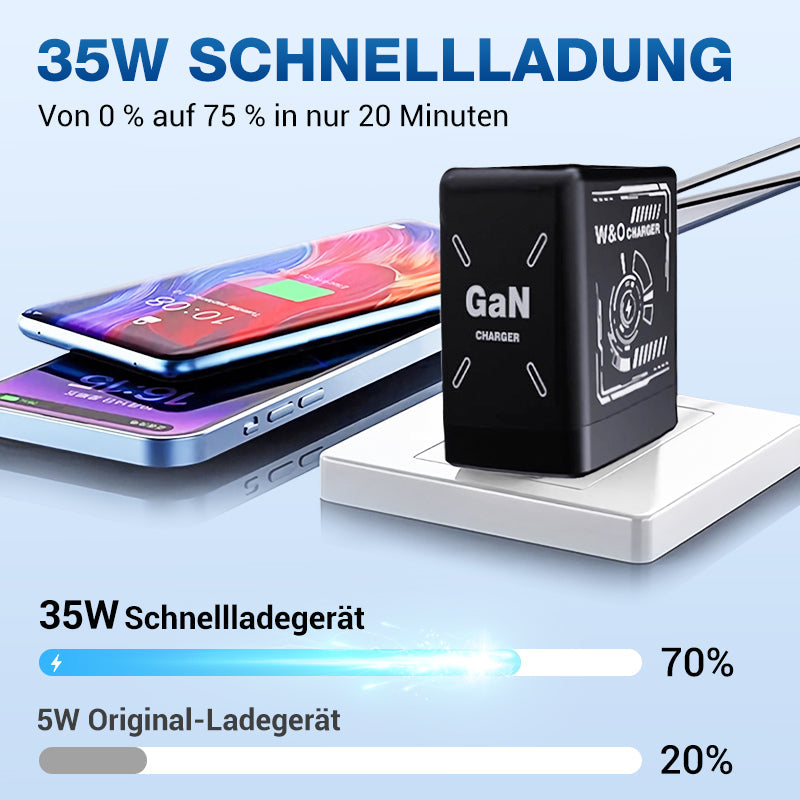 🏆59 % Rabatt✨Das neueste Modell von 2025 ⚡USB-C Schnellladestation mit einziehbarem Kabel – Universell einsetzbar