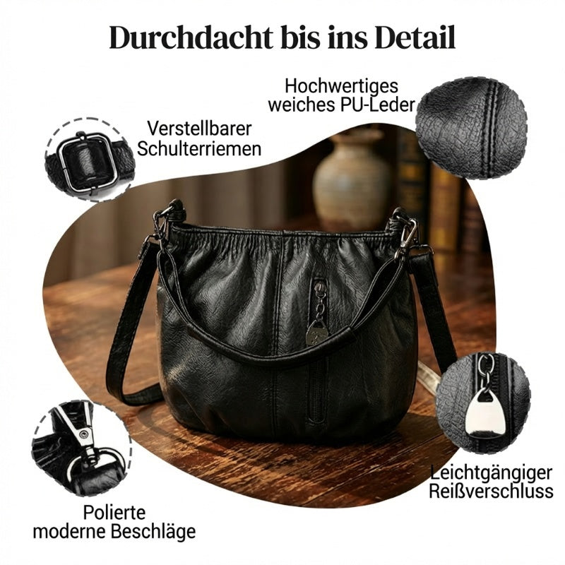 👜✨ Lässige Plisseetasche aus weichem Leder ✨ – Praktische Beuteltasche mit Stil 💼 Leicht, langlebig & perfekt für den Alltag! 🌟
