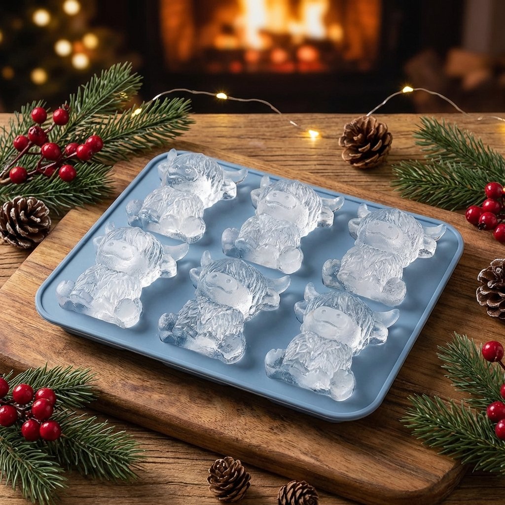 🐰🐮 3D Highland-Cow Eiswürfelform 🧊🎁 Kreative Silikonform für charaktervolle Drinks, Partys & besondere Geschenke – 50% Oster-Special sichern!