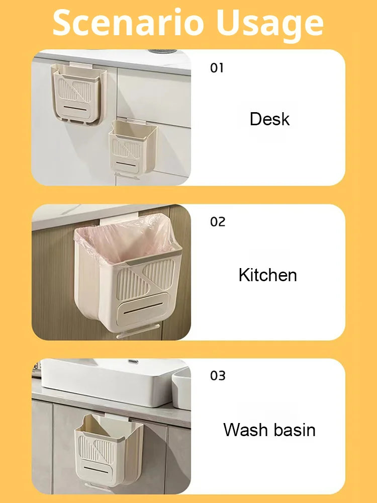 🗑️✨ Klappbarer Hängemülleimer ✨ – Platzsparend & Hygienisch für Ihre Küche 🍽️ Perfekt sortiert, leicht zu reinigen – der praktische Abfallhelfer für ein aufgeräumtes Zuhause! ✅🧼