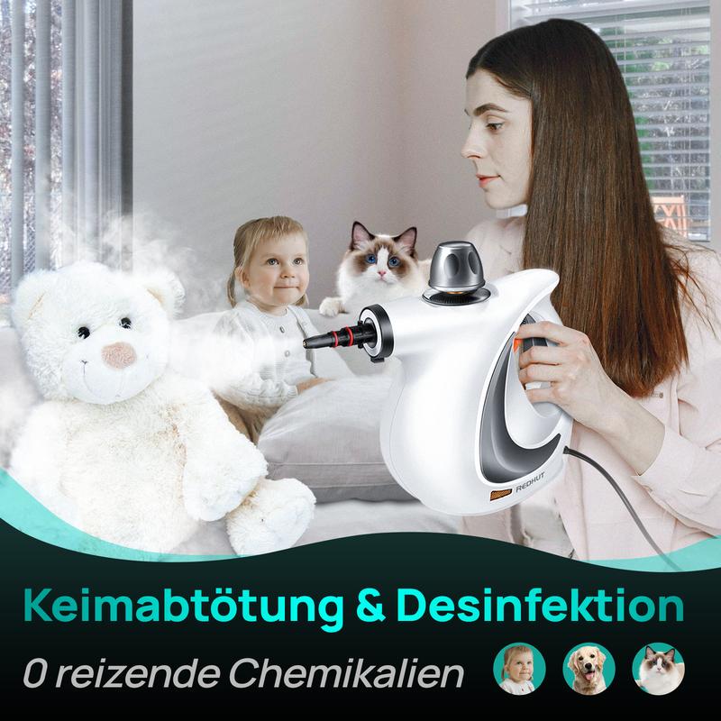 🚀🌟 All-in-One Dampfreiniger: Schwere Fette & Bakterien in 15 Sek. weg – chemiefrei, kraftvoll für Küche, Bad, Auto 💫✨ Kontinuierliche Reinigung, nachhaltig & effizient.