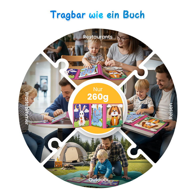 👶🧩 Magnetisches Baukastenbuch – Fördert Kreativität & Feinmotorik nachhaltig! 👏🎁 47% Rabatt: Pädagogisches Lernspielzeug für Kinder