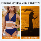 🔥2025 Neuer Typ 49% Rabatt💥Hoch taillierte Bikini-Sets mit Bauchkontrolle und Farbblock-Design👙