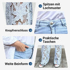 👖🌸 Gespleißte Spitzen-Jeans: Nachhaltiger Komfort & eleganter Style für den Sommer! 👗💃 50% Rabatt – Jetzt zugreifen!