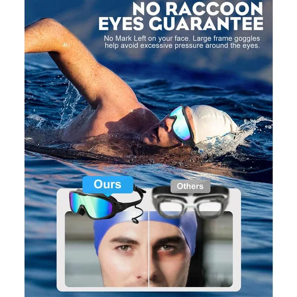 ✨🏊‍Swim Schutzbrille für Erwachsene & Kinder - Anti-Fog Vollschutz, 3-Farben UV-Glas, wasserdichte Ohrstöpsel & Nasenclip, Fit Outdoorfun