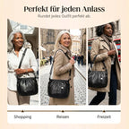 👜✨ Lässige Plisseetasche aus weichem Leder ✨ – Praktische Beuteltasche mit Stil 💼 Leicht, langlebig & perfekt für den Alltag! 🌟