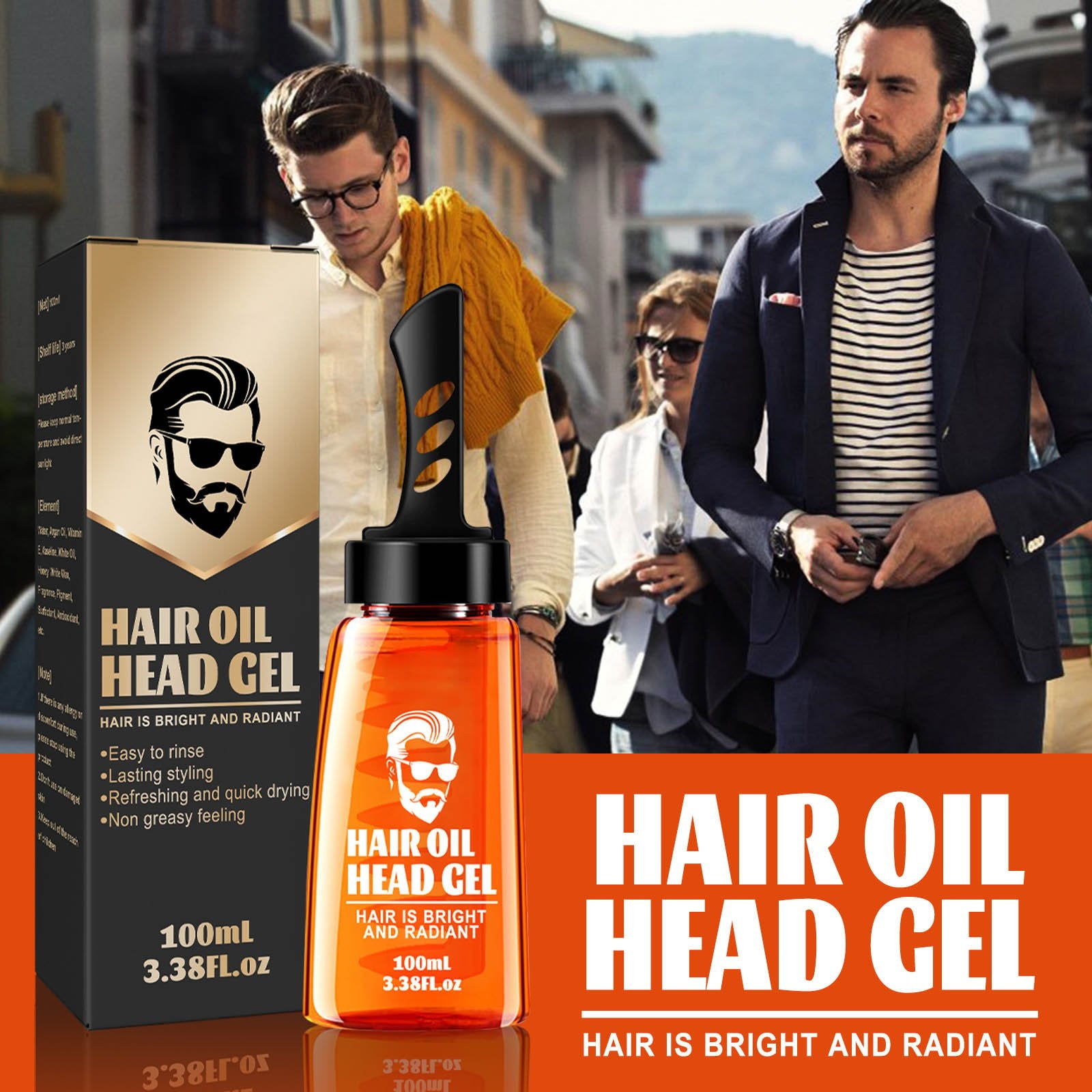 🧔‍♂️ Halber Preis für eine begrenzte Zeit - Einzelkamm Formgebung und Styling Gel Kamm 💯