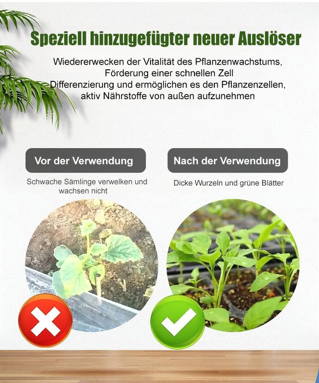 Flüssige Lösung zur Aktivierung von Pflanzen und Blumen