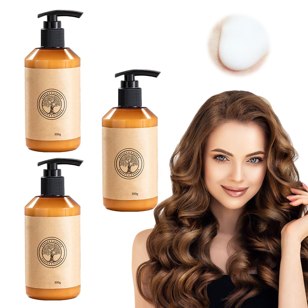 💆‍♀️💧 Marokkanische Styling-Creme für Volumen & Elastizität 👩‍🦰✨ definierte Locken & seidig-glattes Haar, repariert trockenes & geschädigtes Haar