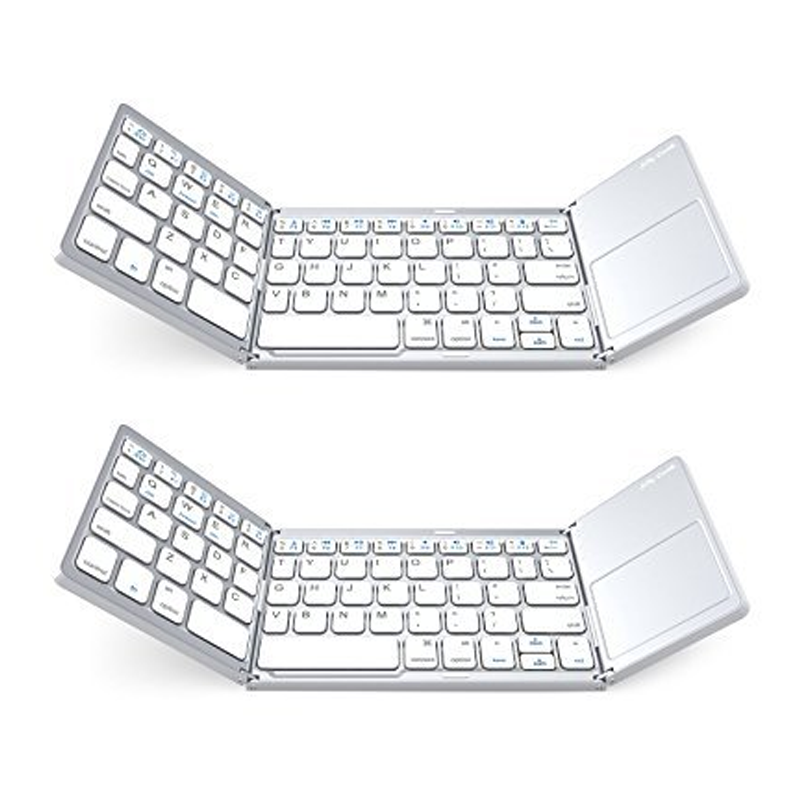 ⌨️📱 Ultradünne faltbare Mini-Bluetooth-Tastatur ✨⚡ – kabellos, leise, ideal für Tablet & Laptop, perfekt für Home-Office & Business-Reisen, klappbar & stylisch