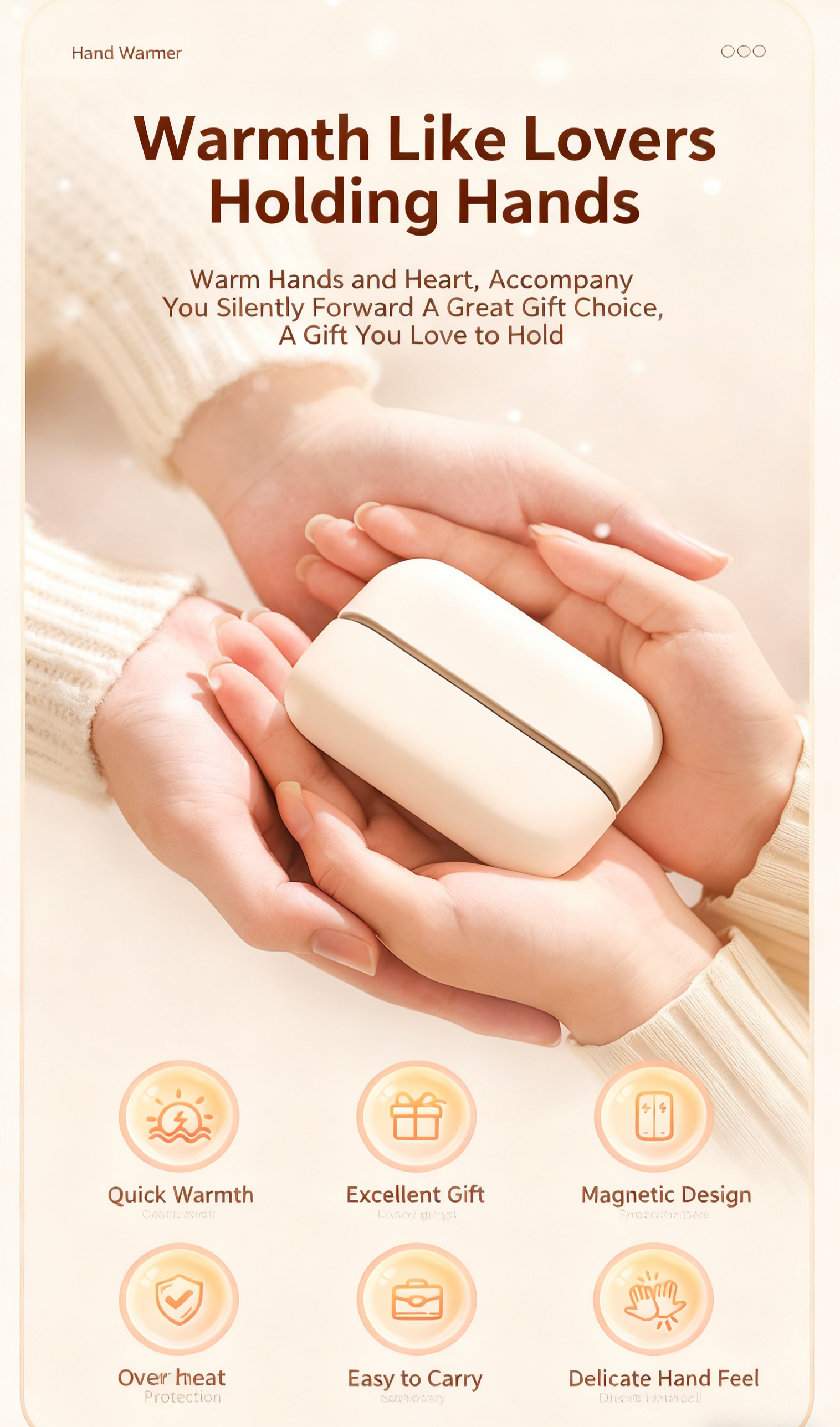 🌬️🌬️Rabatt auf 57 % begrenzt🔥🔥Neue wiederaufladbare magnetische 2-in-1-Handwärmer🔥