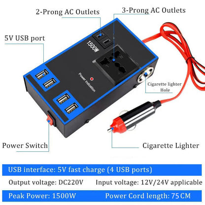 🔥 Premium Car Power Converter - Laptop/CPAP/Geräte unterwegs aufladen (49% OFF)