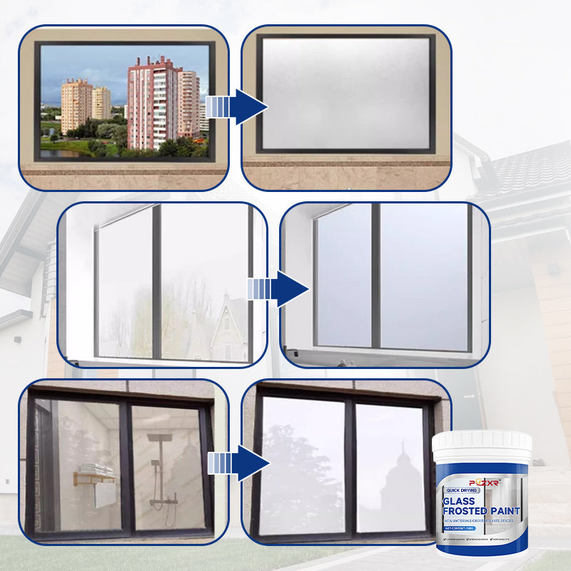 ✨🖌️ Mattglas-Farbe 2026: schnelltrocknend & wasserfest 🌫️✨ Für elegante Frost-Effekte auf Fenstern & Glas – streifenfrei, UV-beständig und langlebig