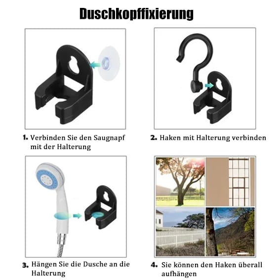 🚿Tragbare Campingdusche Mit Einstellbarem Durchfluss ✨Für Einfaches Und Bequemes Reinigen Im Freien!