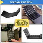 ⌨️📱 Ultradünne faltbare Mini-Bluetooth-Tastatur ✨⚡ – kabellos, leise, ideal für Tablet & Laptop, perfekt für Home-Office & Business-Reisen, klappbar & stylisch