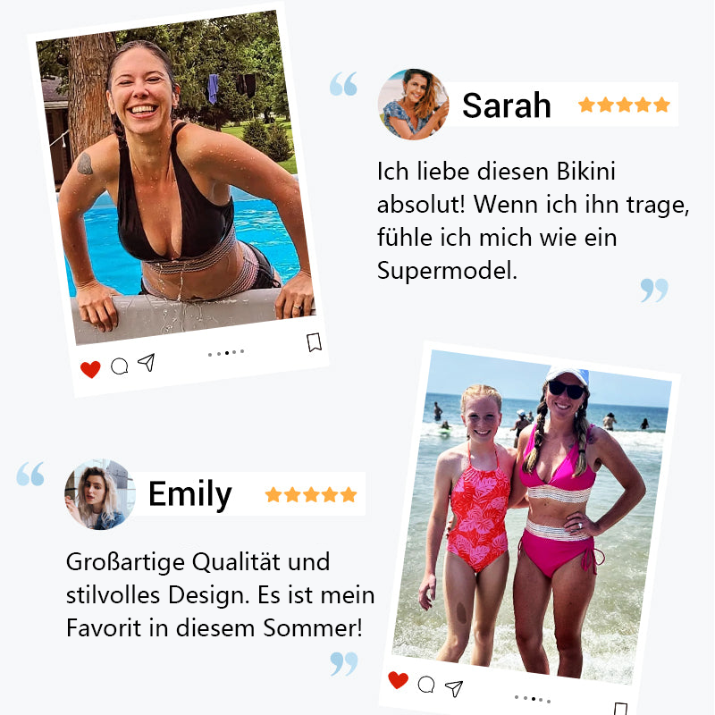 🔥2025 Neuer Typ 49% Rabatt💥Hoch taillierte Bikini-Sets mit Bauchkontrolle und Farbblock-Design👙