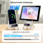 ⚡🔋 Magnetischer 2-in-1 Kabellose Ladestand Ablegen & sofort laden – Aufnehmen & sofort nutzen 🔄📱 Perfekt für Arbeitsplatz & Nachtisch – Kein Kabelwirrwarr, starke Magnethaftung.