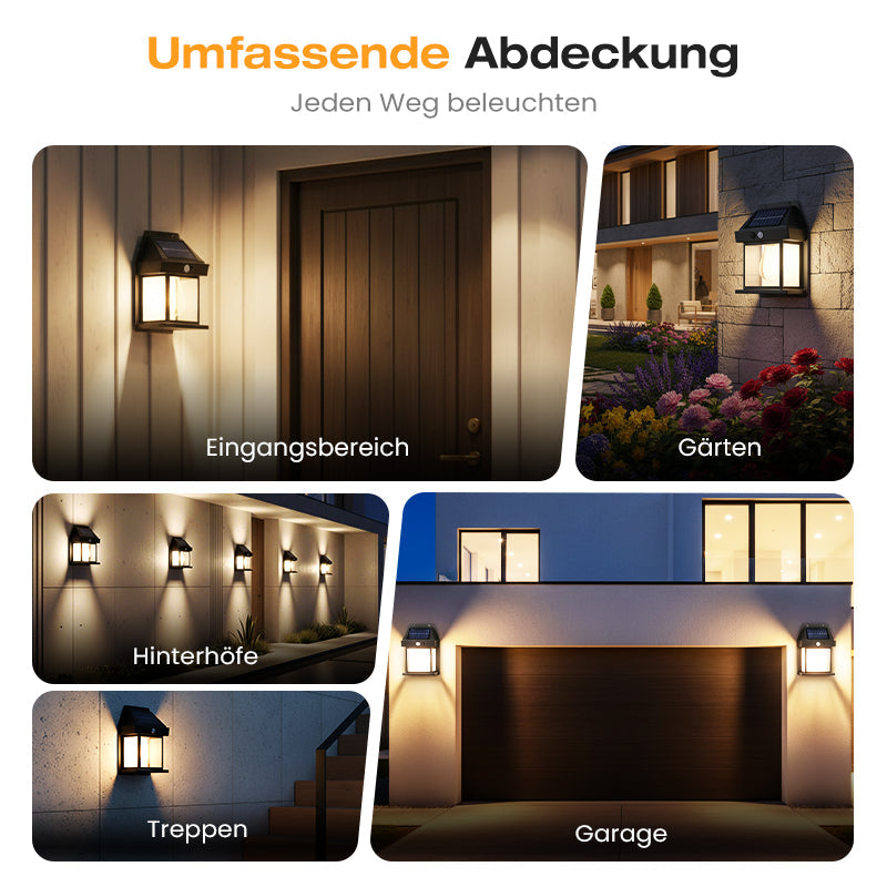 🏠✨ 2 kaufen, 1 gratis! Bewegungs-Sensor Solar-Wandleuchte in Wolfram-Design – automatisch, wetterfest & energieautark. Perfekte Sicherheitsbeleuchtung für Garten und Eingang. 🌞🔋