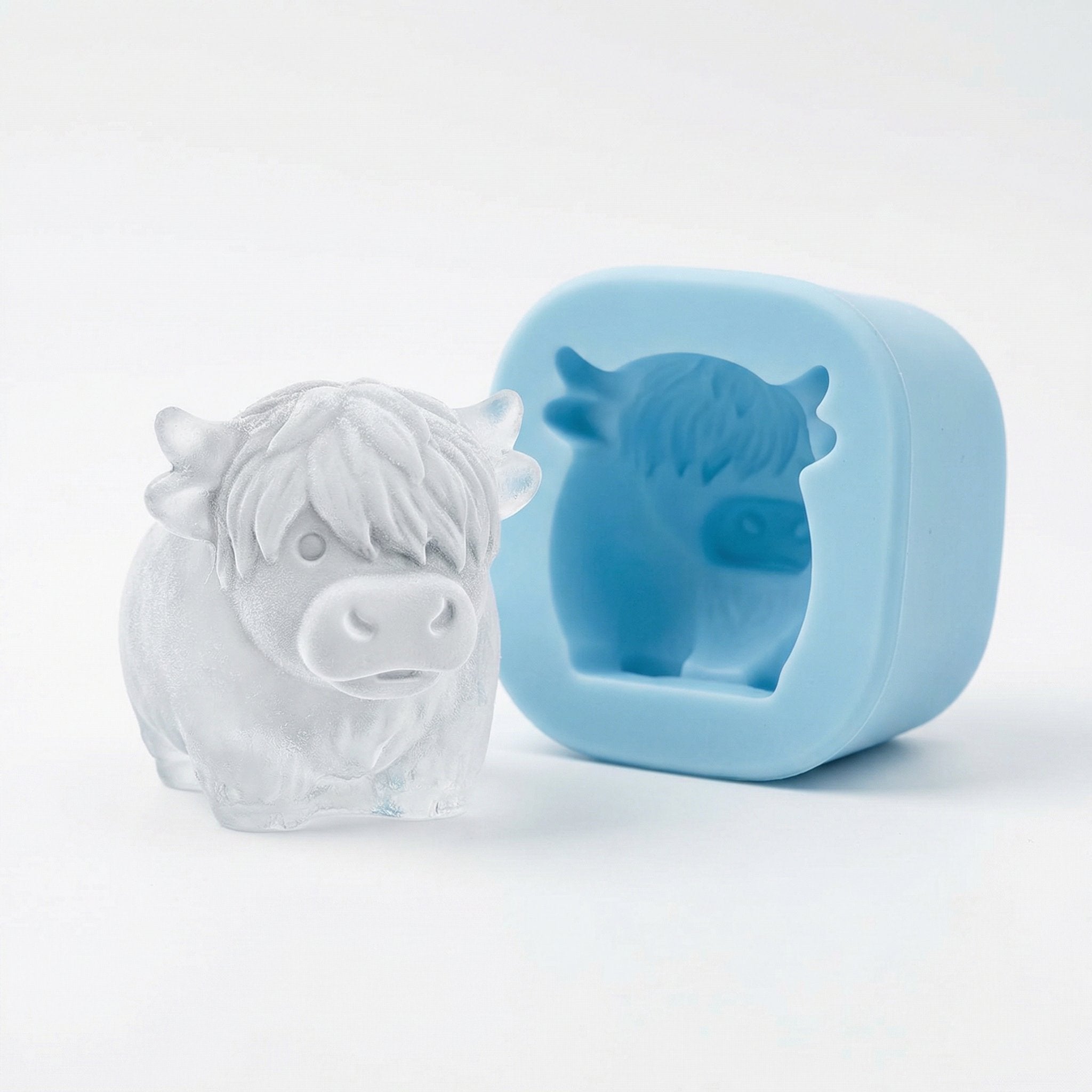 🐰🐮 3D Highland-Cow Eiswürfelform 🧊🎁 Kreative Silikonform für charaktervolle Drinks, Partys & besondere Geschenke – 50% Oster-Special sichern!