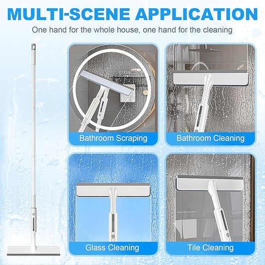 🔥Doppelseitiges Sprüh-Fensterreinigungsgerät 3 in 1 Fensterabzieher Fenster Putzen