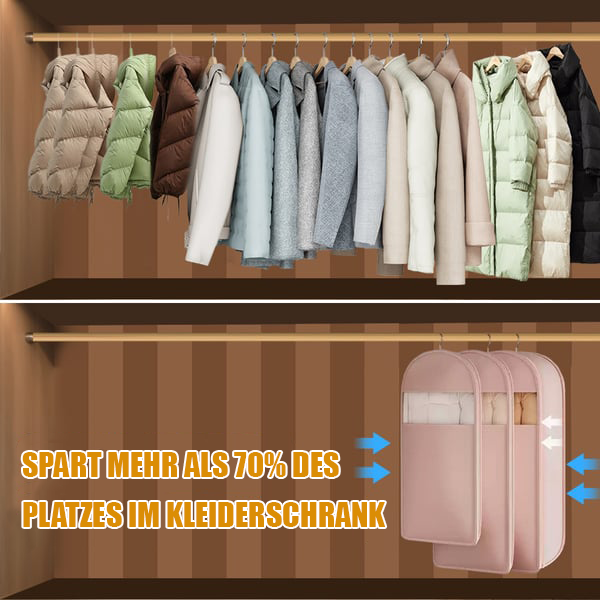 🔥2025 HEISS✨️Platzsparender hängender Kleidersack mit Selbstkompressionsreißverschluss