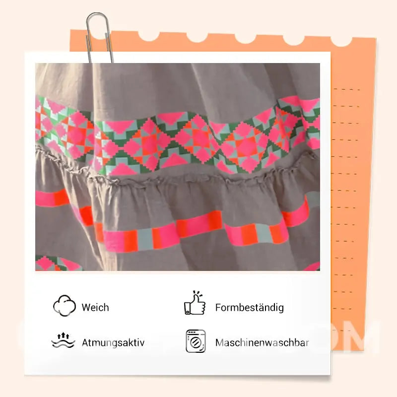 Lässiges Damen V-Ausschnitt Vintage Streifenmuster Ärmelloses Kleid