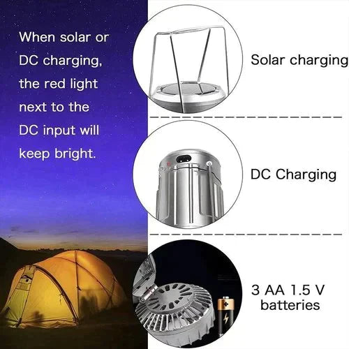 🔥🌲 50 % Rabatt!! Tragbare LED-Camping-Laterne mit Ventilator 💨❄️ – ideal für Zelt, Strand & Werkstatt. Sommer-Breeze & Licht in einem Gerät. ⏳ Nur solange Vorrat reicht!