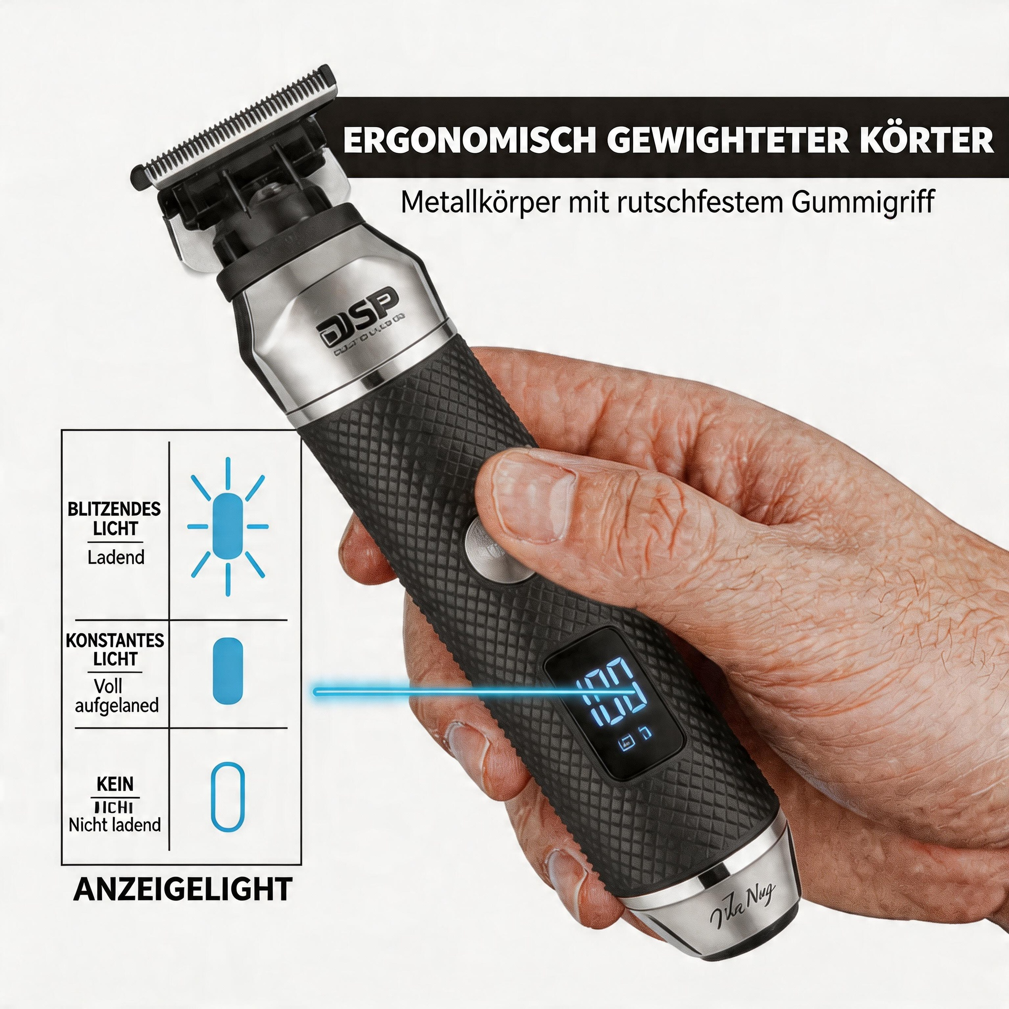 ✂️🧔 50 % RABATT – Luxuriöses 3-in-1 Profi-Pflegeset ⚡🔋: T-Klingen-Trimmer, Folienrasierer, Nasenhaartrimmer – LED-Display, USB-Ladung – perfekt für unterwegs & präzise Nass-/Trockenrasur.