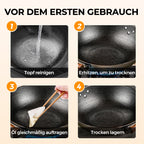 🍳🍞 Schwerer Gusseisen-Bräter (unbeschichtet) – perfekt für Sonntagsbraten & knuspriges Brot! ⏲️🥖 50% reduziert – nur solange der Vorrat reicht!