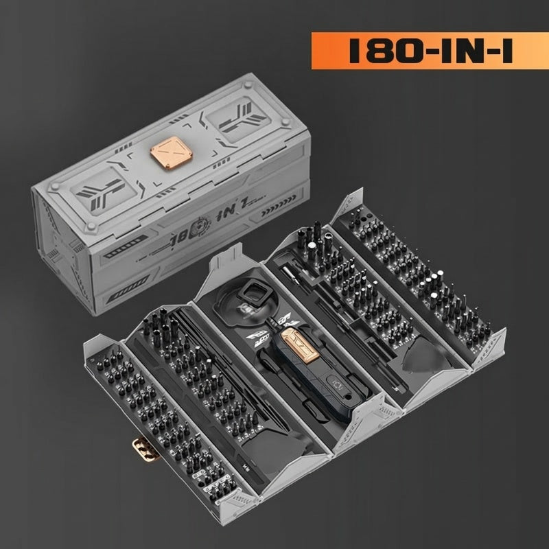 🛠️⚙️ 180-in-1 professionelles Präzisions-Schraubendreher-Set – Komplettausstattung für alle Reparaturen. ✨🌟 Maximale Qualität, minimale Kompromisse. Nachhaltig durch Langlebigkeit.
