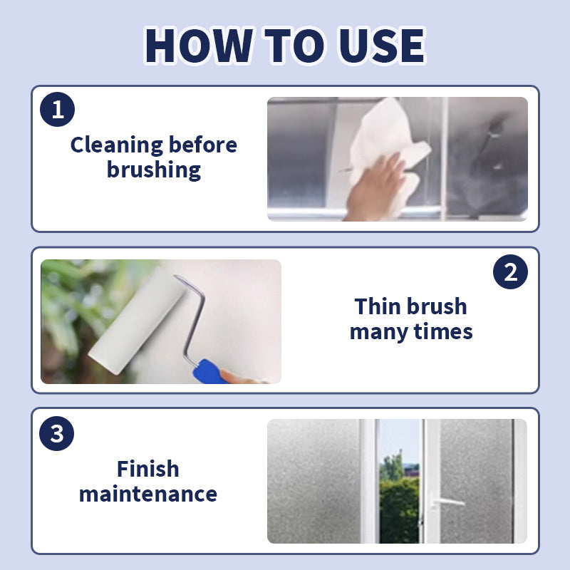 ❄️🎨 Transparente Frostglasfarbe auf Wasserbasis – bis zu 50 % sparen！ Umbringen Sie Privatsphäre & Stil，einfach abwischbar und umweltfreundlich. ✨