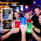 🥤✨ Wasseraktivierter LED-Leuchtbecher mit Strohhalm – Farbwechsellicht für Partys, Bars & Events, langlebig, spülmaschinenfest, sofort leuchtend bei Flüssigkeitskontakt 🌟🎉