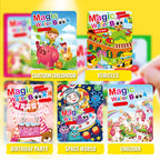 🎨 42% RABATT! ✨ MAGISCHE MALPUZZLE - WASSERFARBBUCH MIT 4 PINSELN, Lernspielzeug für Kinder ab 3 Jahren, Kreatives Beschäftigungsset 🖌️📚