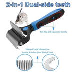 🐾🐾 Doppelpack-Spardeal: 2 kaufen, 1 gratis! 🧼🐱 Professionelles Fellpflege-Enthaarungstool für Hunde & Katzen – entfernt sanft lose Haare, schonend zur Haut, leicht zu reinigen.