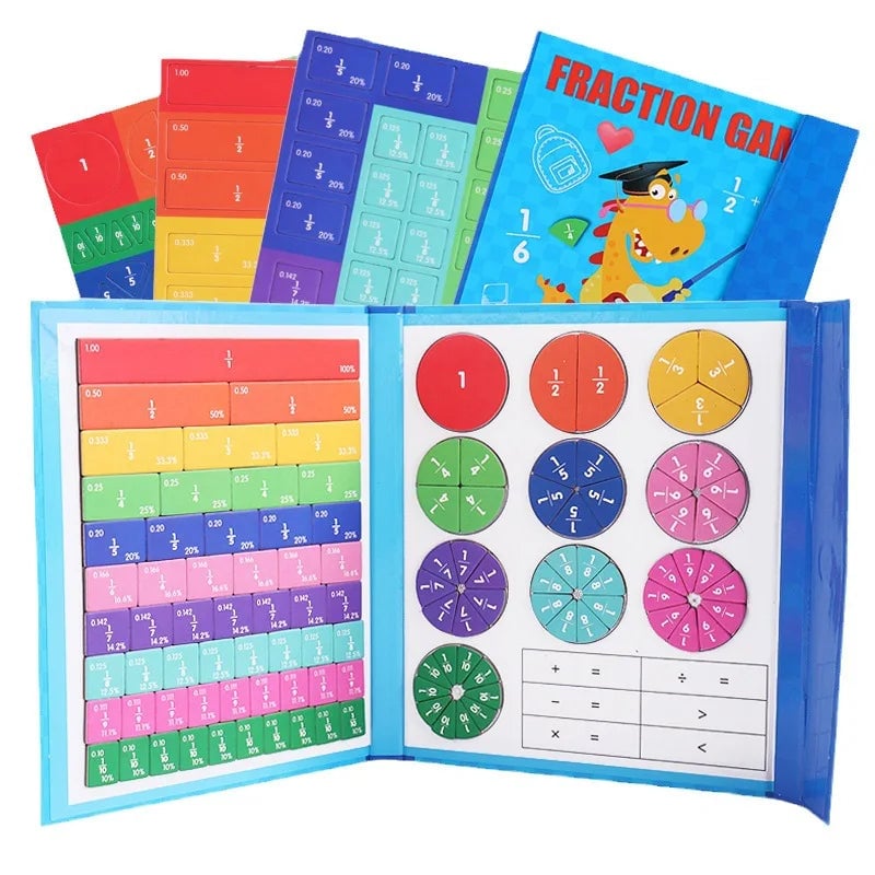 🧲🧩Lehrreiches magnetisches Bruchbuch-Puzzle für Kinder🎨✨Förderung der Feinmotorik & Logik mit sicherem Design
