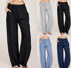 🔥👗LETZTER TAG – 49% OFF Bequeme Leinen-Baumwoll-Hosen für Damen, luftig & elegant ☀️🌿 Perfekt für Sommer, Homeoffice & Reisen – atmungsaktiv, weite Bein-Passform