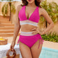 🔥2025 Neuer Typ 49% Rabatt💥Hoch taillierte Bikini-Sets mit Bauchkontrolle und Farbblock-Design👙