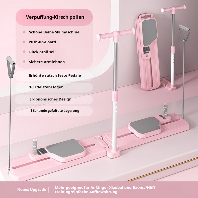 💃🌟 Pilates-Reformer mit Timer & Widerstandsbändern ✨💪 Faltbarer Multifunktionstrainer für Bauch, Rücken, Schultern & Beine – effizientes Home-Workout, kompakt & langlebig