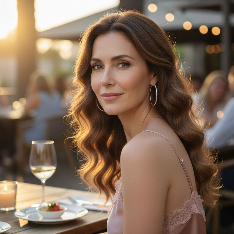 ✨🌟 Creolen in Diamantschliff-Optik für Damen Menge👑👂 Zwei zum Preis von einem – ein Klassiker, der Bestand hat