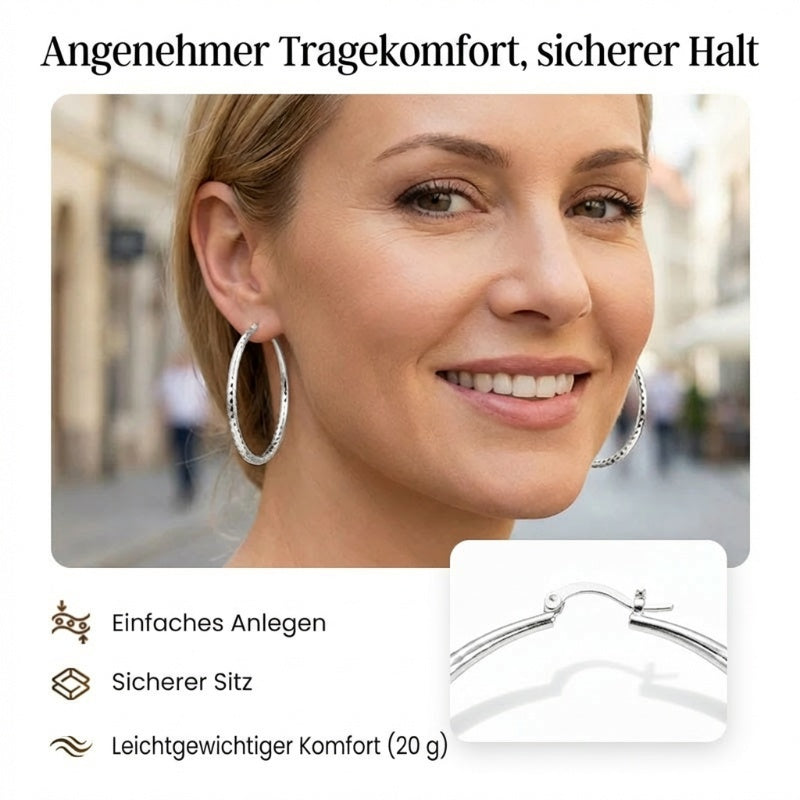✨🌟 Creolen in Diamantschliff-Optik für Damen Menge👑👂 Zwei zum Preis von einem – ein Klassiker, der Bestand hat
