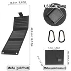 ☀️🔋 Mobiles Solar-Ladegerät mit USB-C & Dual Output – schnelles Sonnen-Tanken für Zelt, Rucksack & Reise – wetterfest & hocheffizient ⛺🚐