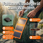 ☀️🔋 Mobiles Solar-Ladegerät mit USB-C & Dual Output – schnelles Sonnen-Tanken für Zelt, Rucksack & Reise – wetterfest & hocheffizient ⛺🚐