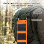 ☀️🔋 Mobiles Solar-Ladegerät mit USB-C & Dual Output – schnelles Sonnen-Tanken für Zelt, Rucksack & Reise – wetterfest & hocheffizient ⛺🚐