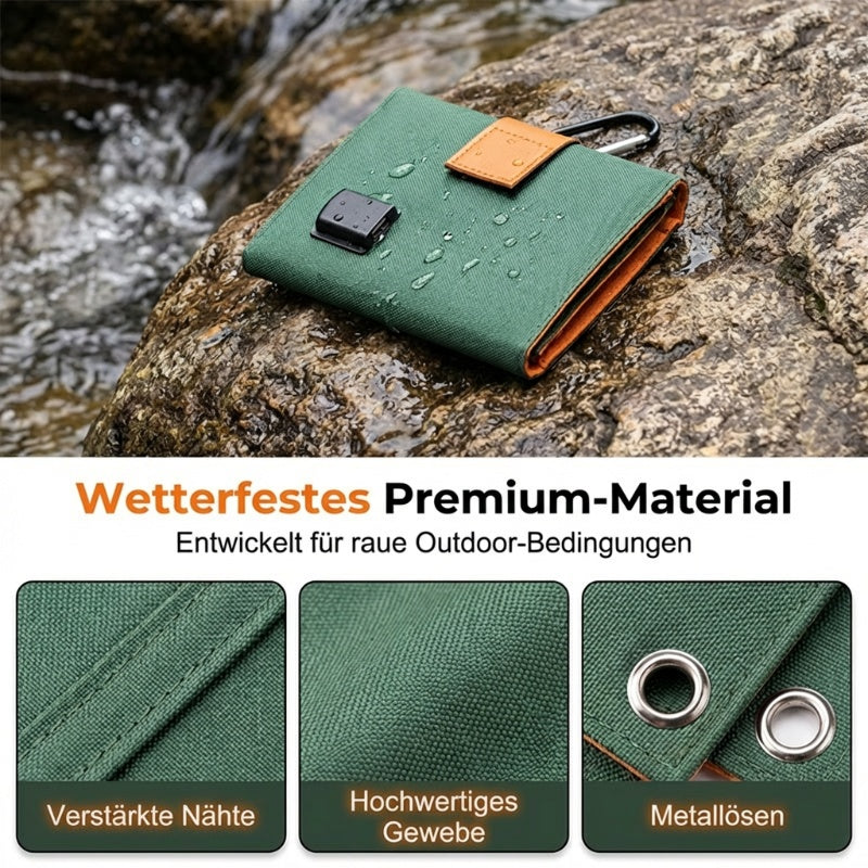 ☀️🔋 Mobiles Solar-Ladegerät mit USB-C & Dual Output – schnelles Sonnen-Tanken für Zelt, Rucksack & Reise – wetterfest & hocheffizient ⛺🚐
