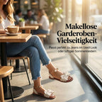 😍Zeitlich begrenzter Rabatt 50% 💥Stilvolle Riemchen-Sandalen mit Perlen-Detail