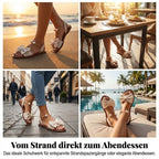 😍Zeitlich begrenzter Rabatt 50% 💥Stilvolle Riemchen-Sandalen mit Perlen-Detail