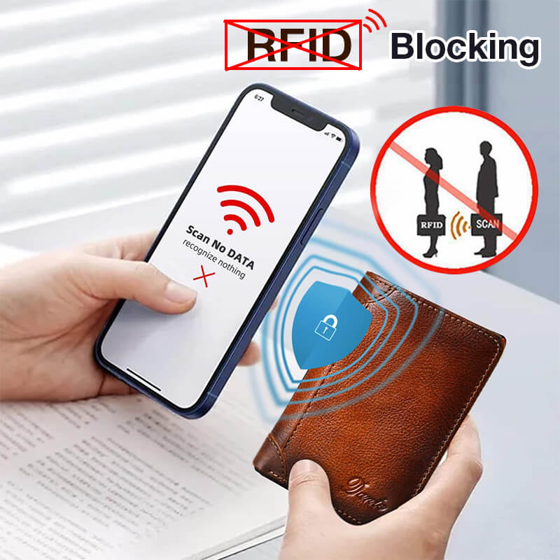 ⚠️ LIMITED-TIME 50% RABATT! 👔 RFID-Schutz Herren Brieftasche – 100% Echtes Rindsleder, Großes Fassungsvermögen 💼