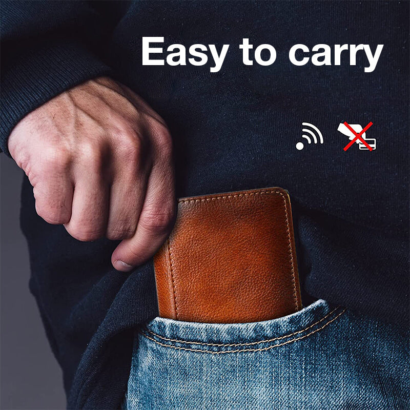 ⚠️ LIMITED-TIME 50% RABATT! 👔 RFID-Schutz Herren Brieftasche – 100% Echtes Rindsleder, Großes Fassungsvermögen 💼